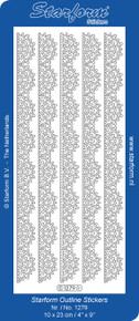 Starform Large Lace Ribbon Border Silver 1279 Peel Stickers