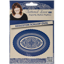Tattered Lace Kedleston Scallop Oval Tattered Lace Metal Die