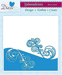 Crafter's Companion Embossalicious Embossing Folder 6x6 Deco Swirl