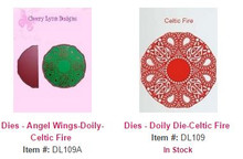 Cheery Lynn Designs DL109 & DL109A Celtic Fire Lace Doily & Angel Wing 2pc