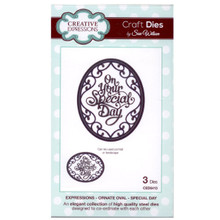 Sue Wilson Designs Dies - Expressions Collection Ornate Oval Special day die