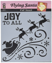 HOTP Stencils 6X6 Flying Santa Silhouette