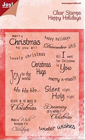 Joy Crafts Happy Holidays Greetings Clear Stamps 6410/0018