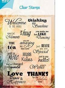 Joy Crafts Welcome to This World Greetings Clear Stamps 6410/0018