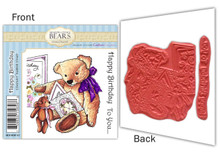 Meadow Cottage Bears Happy Birthday Rubber Stamp Set EZMount Christine Haworth