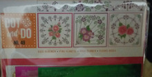 Hobbydots Card Kit - Dot to Dot 49 - Pink Flowers - Makes 3 Cards