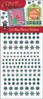 HOTP Dazzles 214 Blue Flower Stickers 1640 
