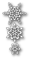 Poppystamps 100% Steel Die Madeleine Snowflakes 1588