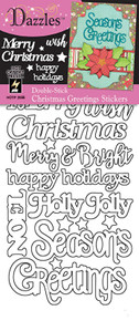 HOTP Dazzles Double-Stick Christmas Greetings Stickers HOTP2566