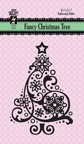 HOTP Fancy Christmas Tree Embossing Folder HOTP6040