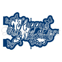 Tattered Lace Die Ornamental Happy Birthday D1288