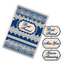 Tattered Lace Interchangeable Embossing Folder -- Lacy Border EF068