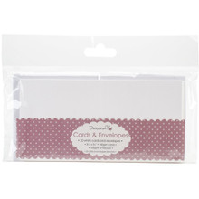 Trimcraft DCCE031 3.5 x 3.5' White Dovecraft Mini Cards with Envelopes (20 Pack)