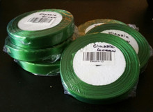 25 yd Satin Ribbon 5/8" CLASSIC GREEN 25-yards RN0004-12