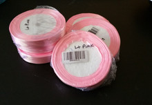 25 yd Satin Ribbon 5/8" LT PINK  25-yards RN0004-4 (Pink with a Light touch of pink)