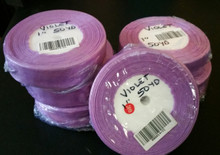 50 yd Organza Ribbon 1" VIOLET  50-yards RN0014-21