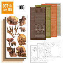 Amy Design Wild Animals Dot and Do Peel Sticker Card Making Kit DODO105