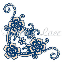 Tattered Lace Whitework Blossom Corner Die TLD0159