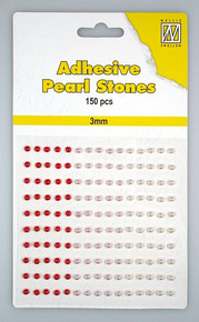 Nellie's 2mm Adhesive Pearls 150 Red Shades APS201