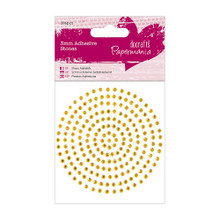 DoCrafts Papermania 3mm 206pc Gold  (Yellow) Adhesive Gems PMA351619