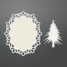Couture Creations Be Merry Die-Framed Christmas Tree Doily Set