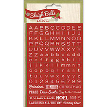 My Mind's Eye Sleigh Bells Ring Tiny Alpha & Word Stickers 8 Sheets/Pkg -
