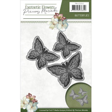 Precious Marieke Fantastic Flowers - Butterflies - Metal Die PM10095