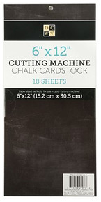 DCWV Chalk Cardstock 6x12" Black Shimmer Finish Card