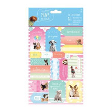 Docrafts Papermania Paws for Thought - Die Cut Sentiments - Kittens Puppies