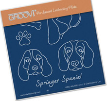 Groovi Babies -Springer Spaniel - Laser Etched Acrylic for Parchment Craft