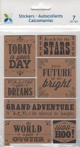Momenta Follow Your Dreams Chipboard Scrapbook Stickers (19034)