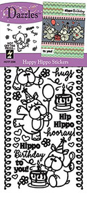 HOTP Dazzles Happy Hippo Stickers HOTP2598