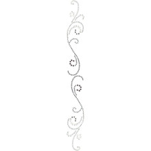 Want2Scrap - Say it With Bling - Self Adhesive Rhinestones - Swirls Finesse - Silver