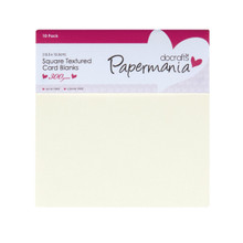 docrafts Papermania Square Textured Cards and Envelopes, Cream, 5 by 5-Inch
