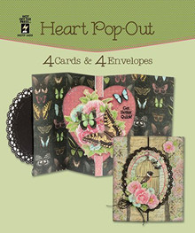 Hot Off The Press - Heart Pop-Out Die-Cut Cards (4-Pack)