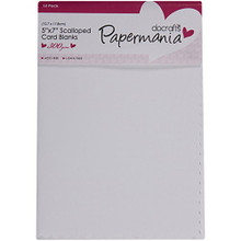 docrafts Papermania Scalloped Cards/Envelopes, 5 by 7-Inch, White, 12-Pack