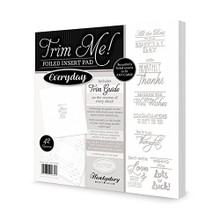 Hunkydory Crafts Trim Me Silver-Foiled Everyday Inserts for Cards - 42 sheets