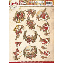 Find It Trading Yvonne Creations Punchout Sheet-Holly Jolly Birds