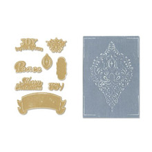 Sizzix Framelits Die Set 8PK with Textured Impressions - Ornament Set by Rachael Bright