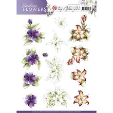 Precious Marieke Timeless Flowers - 3D Push Out Toppers SB10261