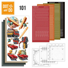 Hobbydots Card Deco 1-Piece Vintage Vehicles Dot and Do 101 Card Set DODO101