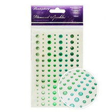 Hunkydory Diamond Sparkles Gorgeous Greens 120 Assorted Self-Adhesive Gemstones Gem208