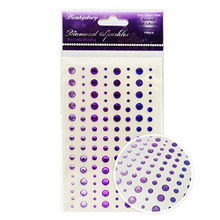 Hunkydory Diamond Sparkles Precious Purples 120 Assorted Self-Adhesive Gemstones Gem205