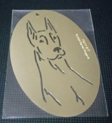Doberman Dog Stencil XDAH-217  2.5" x 3.5"