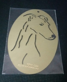 Greyhound Dog Stencil XDAH-226  2.5" x 3.5"