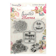 Dovecraft Painted Blooms Clear Acrylic Stamp Set DCSTP084