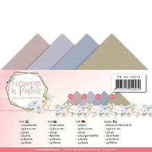 Precious Marieke Find it Trading A5 Flowers in Pastels Linen Cardstock PM-A5-10019