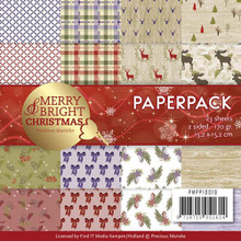 Precious Marieke Paper Pack 6'X6' 23/Pkg-Merry & Bright; Double-Sided Designs