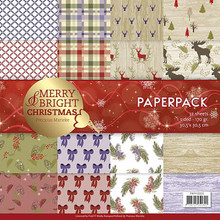 Precious Marieke Paper Pack 12'X12' 23/Pkg-Merry & Bright; Single-Sided Designs