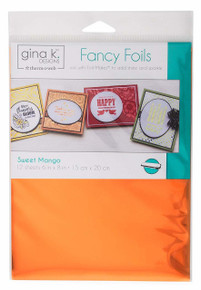 Gina K. Designs Fancy Foils 6' x 8' Sheets 12 Sheets per Pack (Sweet Mango)